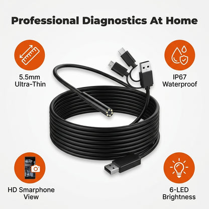 Waterproof Endoscope Camera — Inspect Tight Spaces Without Taking Things Apart