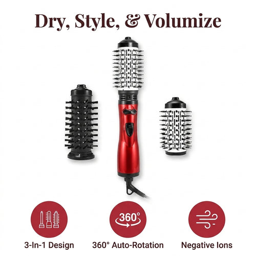 Volumizing Blowout Brush - 3-in-1 tool for salon-quality results at home