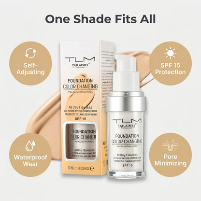 Color-Changing Foundation — Natural-Looking Coverage Without The Heavy Makeup Feel