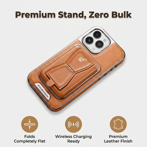 Leather Magnetic Wallet iPhone Case — Protect, Charge & Carry Cards In One Case