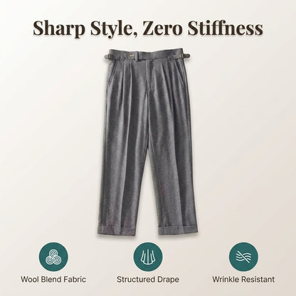 Italian-Style Wool Business Pants — Refined Formal Style Without Stiff, Uncomfortable Trousers
