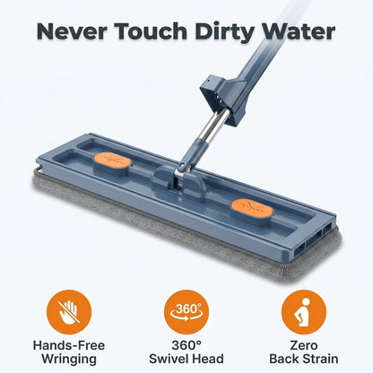 Hands-Free Microfiber Mop — Effortless Cleaning Without Wet Hands