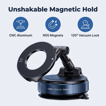 360° Foldable Magnetic Car Phone Mount — Stable Phone Viewing Without Bulky Holders