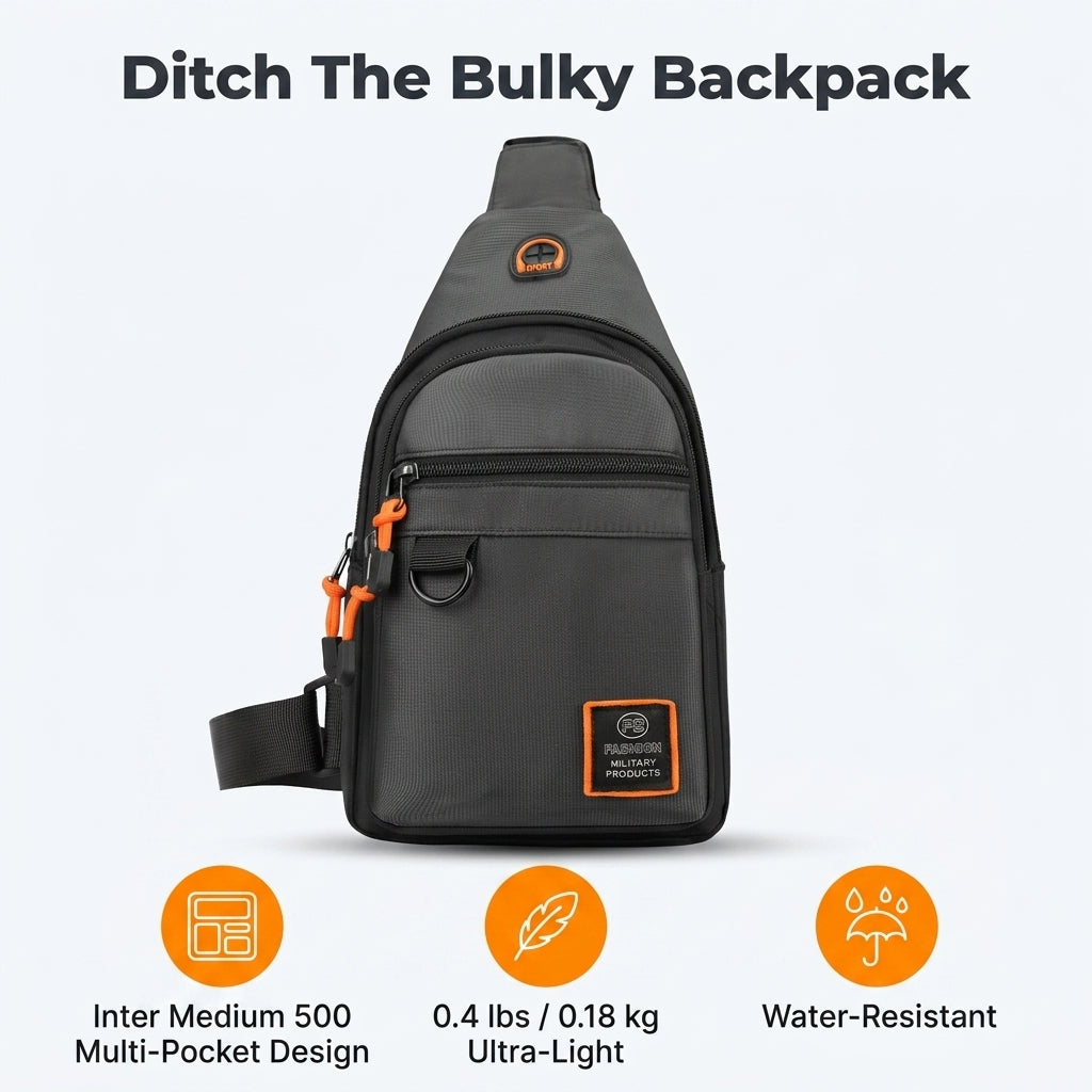 Multi-Compartment Crossbody Bag — Carry Essentials Without Bulky Backpacks