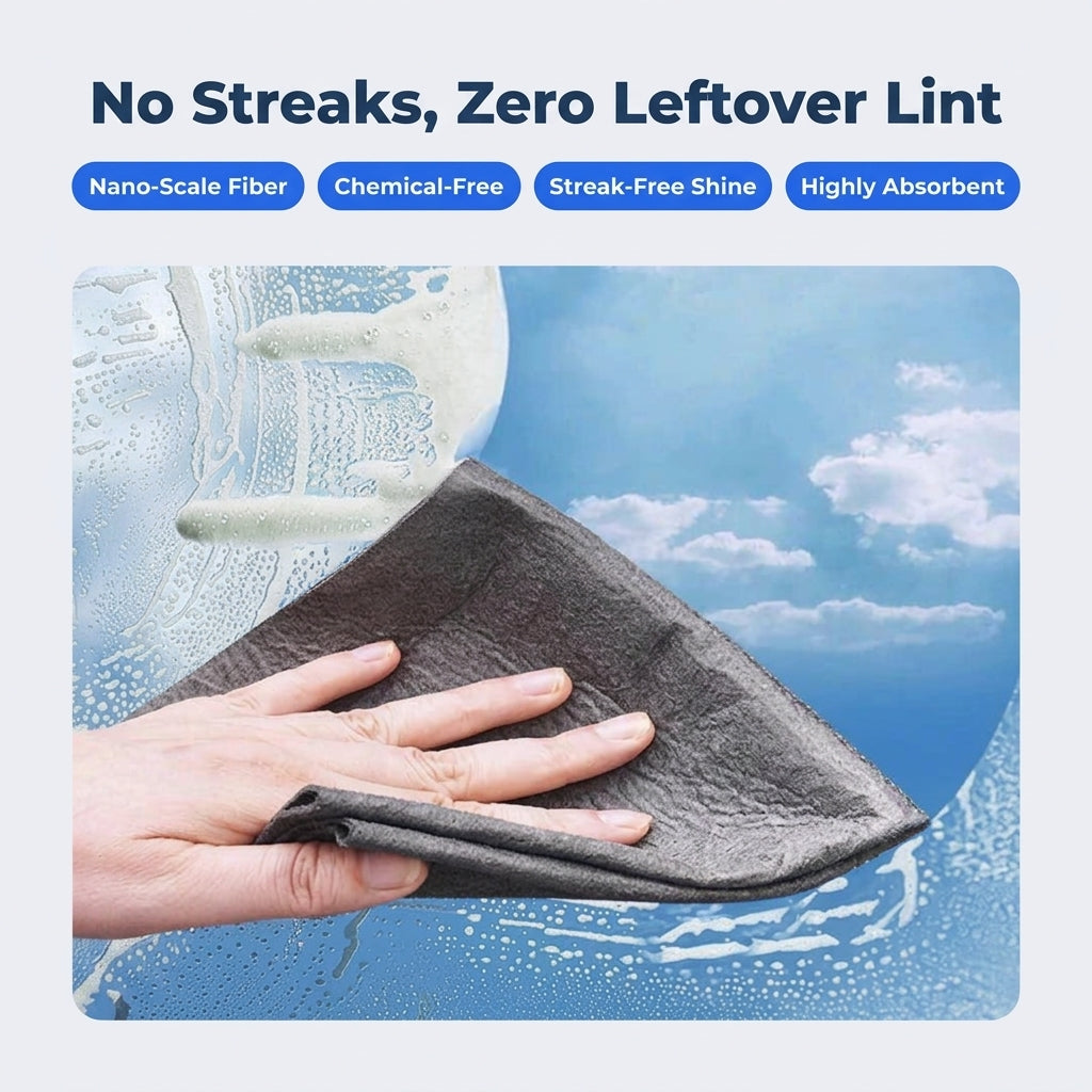 Microfiber Magic Cleaning Cloth — Spotless Shine Without Streaks Or Scratches
