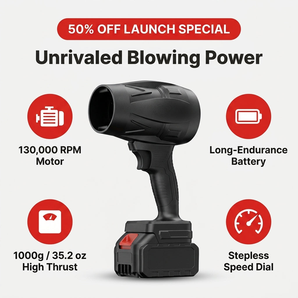 Cordless Turbo Jet Blower — Powerful Air Cleaning Without Bulky Equipment