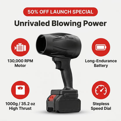 Cordless Turbo Jet Blower — Powerful Air Cleaning Without Bulky Equipment