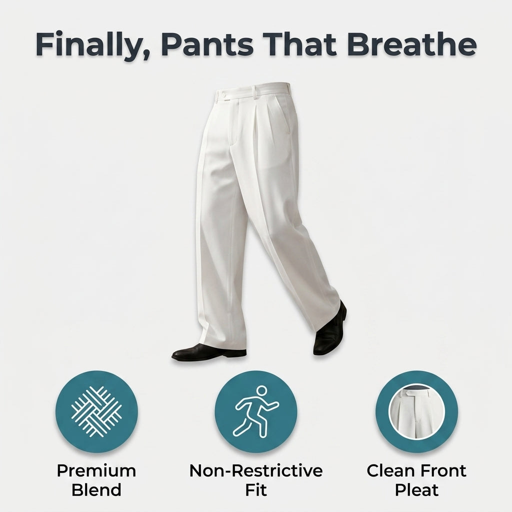 Men’s Pleated Wide-Leg Pants — Relaxed Style Without Tight, Restrictive Trousers
