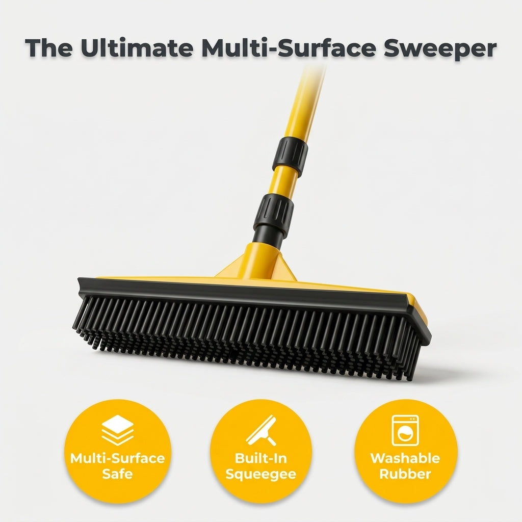 Pet Hair Removal Broom — Lift Stubborn Fur Without Vacuums, Sticky Rollers, Or Endless Sweeping