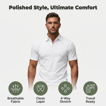 Quick-Dry Short-Sleeve Lapel Shirt — Stay Cool Without Looking Too Casual