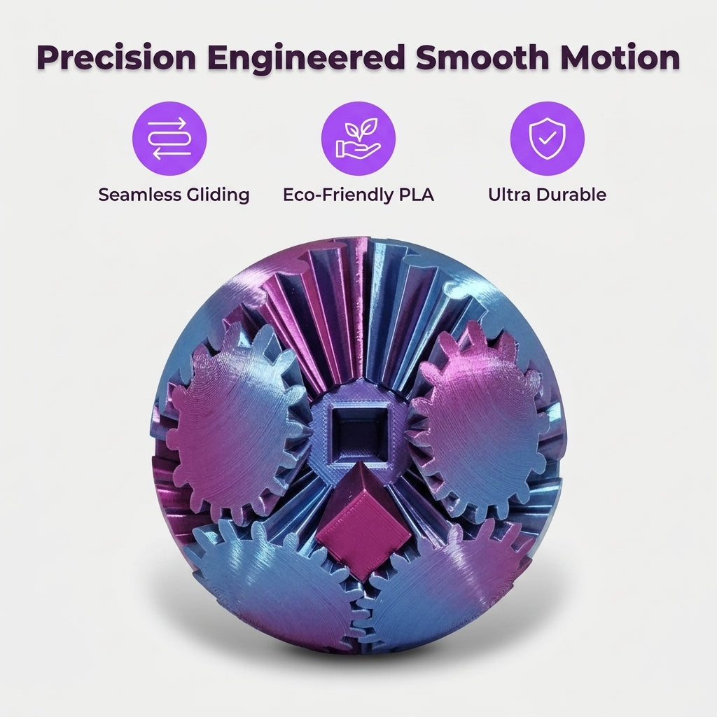 Twisting Gear Globe — Stress-Relief Fidgeting With Mesmerising Mechanical Motion