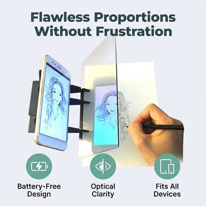 Image Reflector Drawing Board — Turn Photos Into Traceable Drawing Guides Without Apps Or Batteries