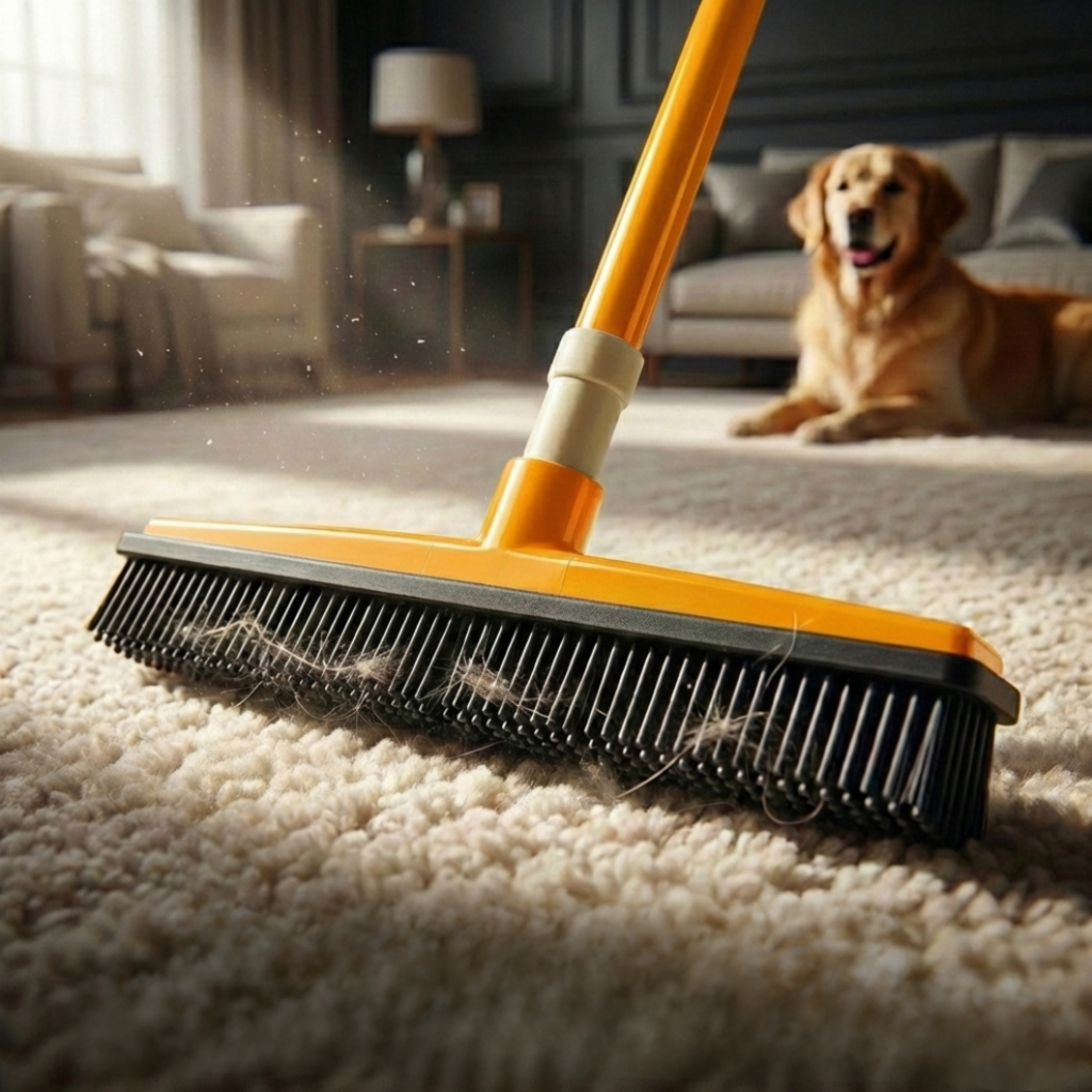 Pet Hair Removal Broom — Lift Stubborn Fur Without Vacuums, Sticky Rollers, Or Endless Sweeping