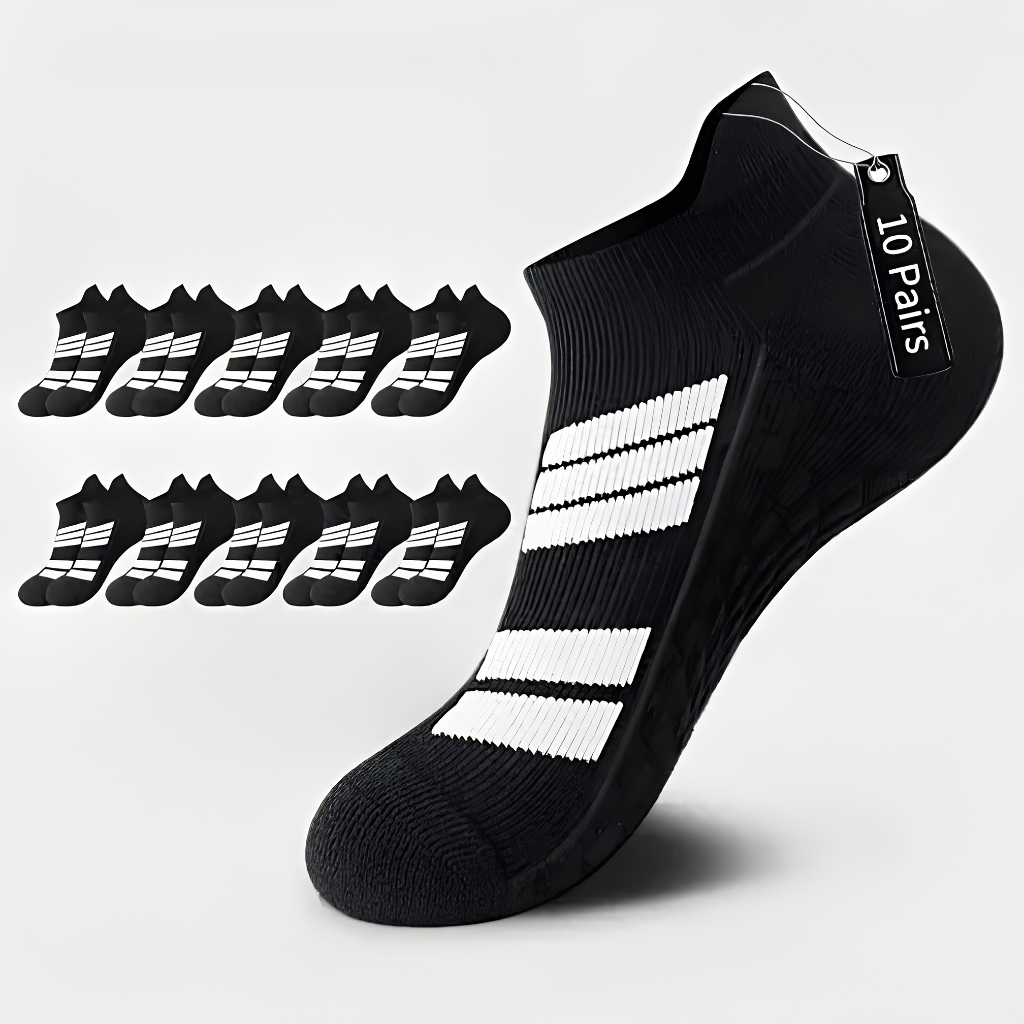 Low-Cut No-Show Sports Socks — Dry, Cushioned Comfort Without Bulky Socks