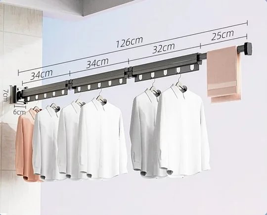 Wall-Mounted Folding Clothes Drying Rack — Dry More Laundry Without Taking Up Floor Space