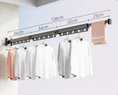 Wall-Mounted Folding Clothes Drying Rack — Dry More Laundry Without Taking Up Floor Space
