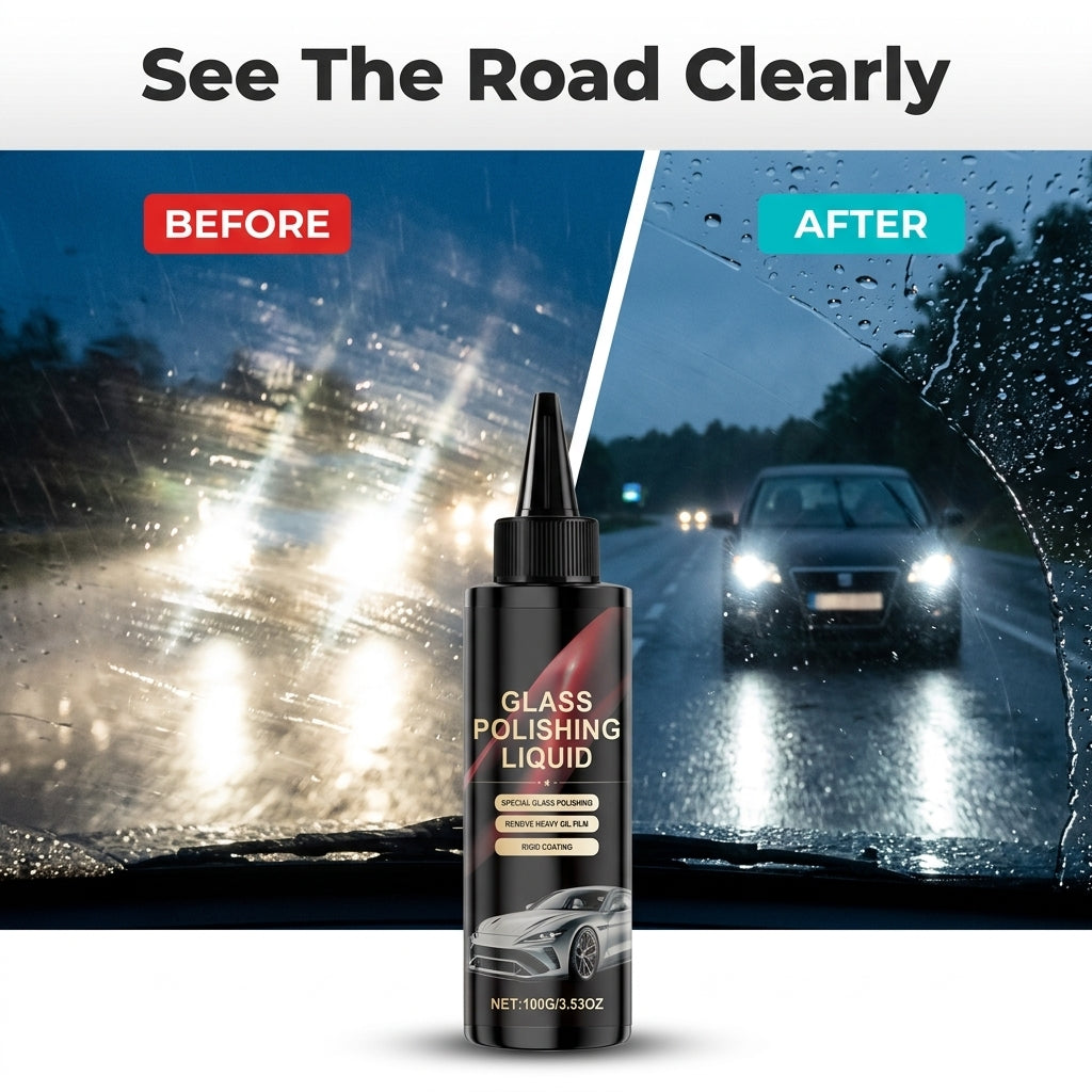 Car Window Restorer — Clearer Glass Without Streaks, Haze & Stubborn Water Spots
