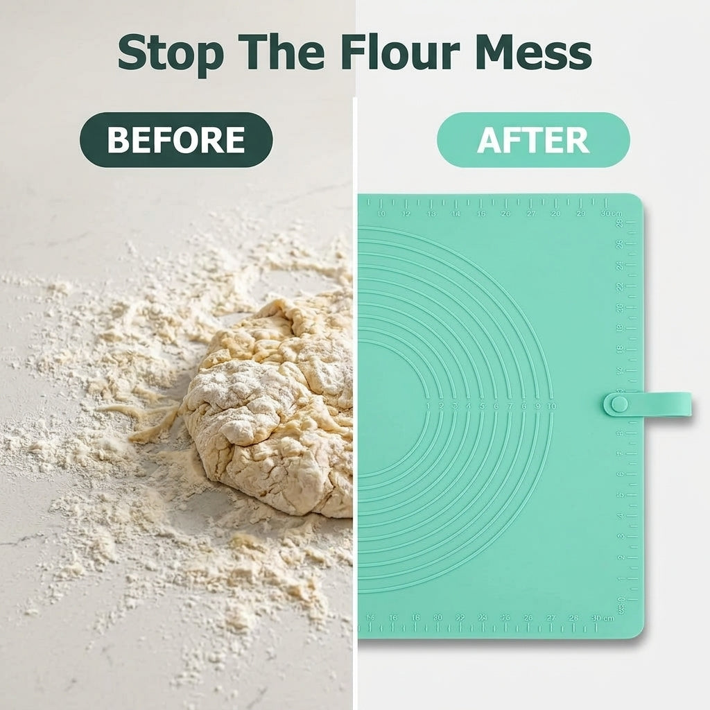 Extra Large Silicone Kitchen Mat — Cleaner Food Prep Without Messy Countertops
