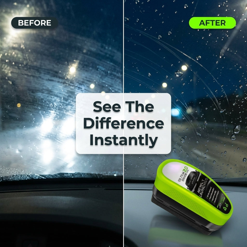 Hydrophobic Glass Protector — Clearer Driving Visibility In Rain & Fog