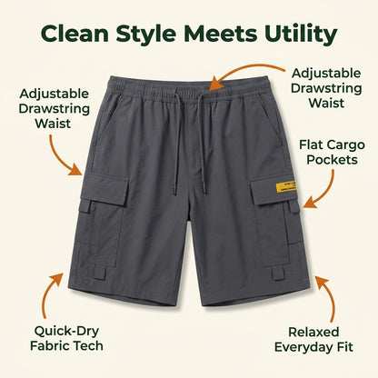 Men’s Lightweight Cargo Shorts — Clean Utility Without Heavy Bulk