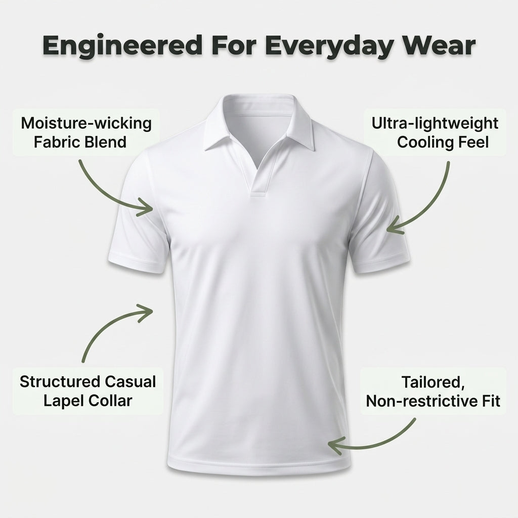 Quick-Dry Short-Sleeve Lapel Shirt — Stay Cool Without Looking Too Casual