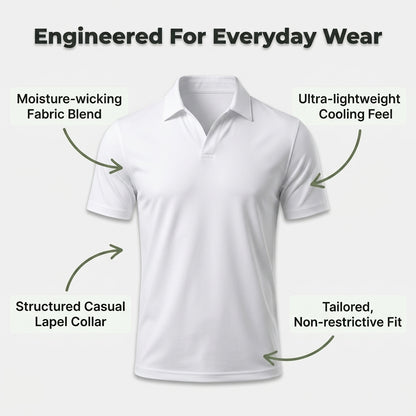 Quick-Dry Short-Sleeve Lapel Shirt — Stay Cool Without Looking Too Casual