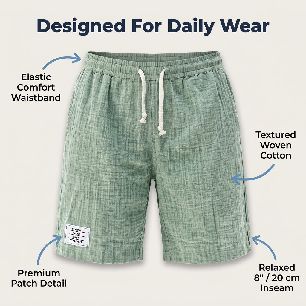 Relaxed Fit Casual Shorts — Easy Summer Comfort Without Stiff Pants
