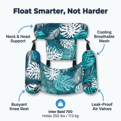 Inflatable Water Hammock Lounger — Float, Relax & Stay Cool Without Bulky Pool Floats