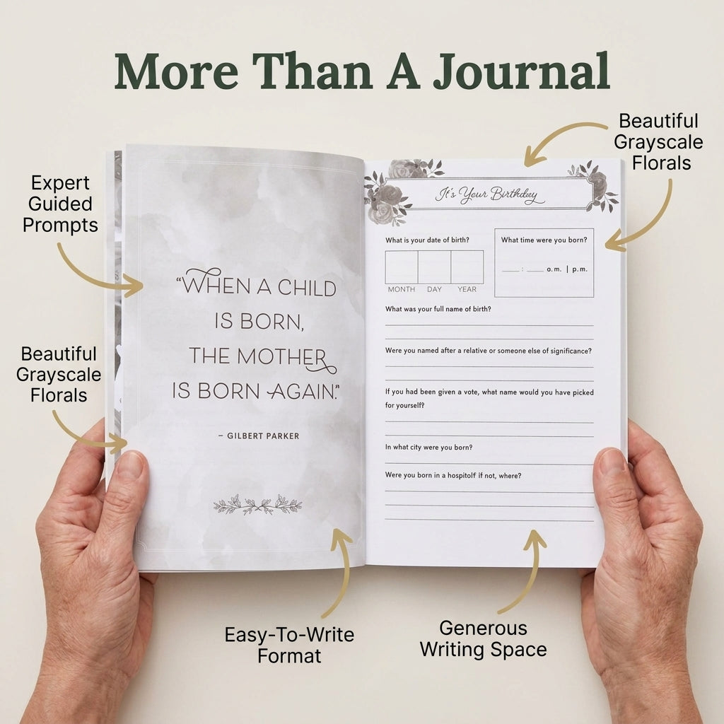 Mom Memory Journal — Preserve Her Stories Before They’re Forgotten