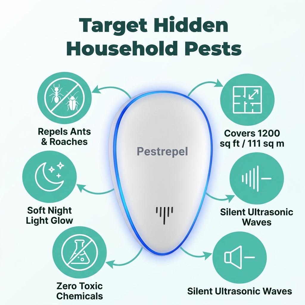 Plug-In Pest Repeller Night Light — Help Keep Pests Away Without Sprays Or Traps