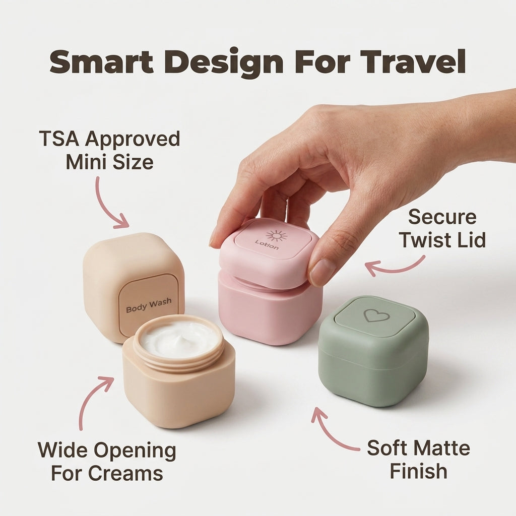 Mini Refillable Travel Jars — Carry Creams & Lotions Without Bulky Bottles