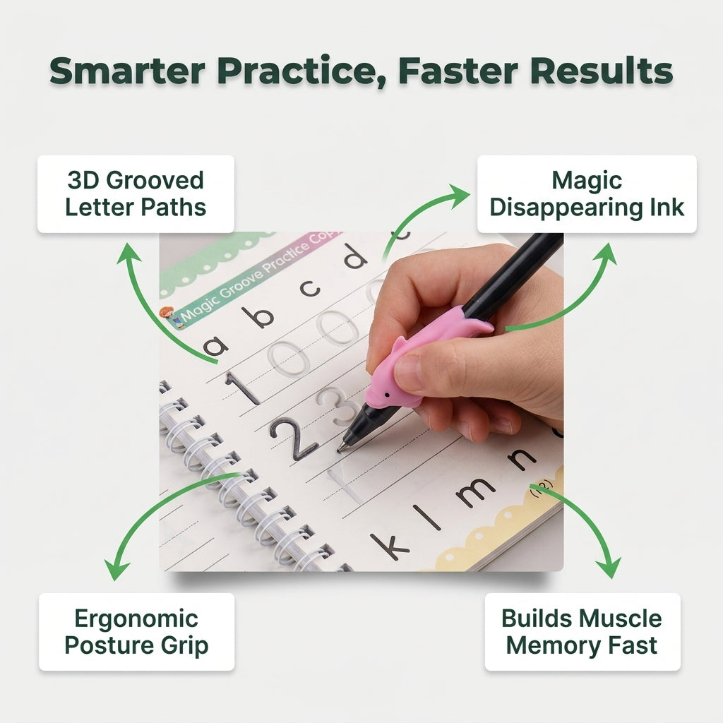 Magic Groove Practice Copybook — Guided Writing Practice Without Boring Worksheets