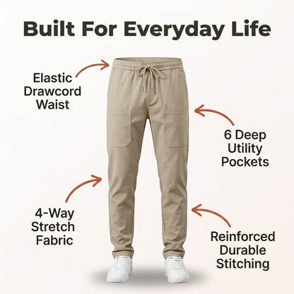 High-Stretch Cargo Pants — Everyday Utility Without Stiff, Restrictive Pants