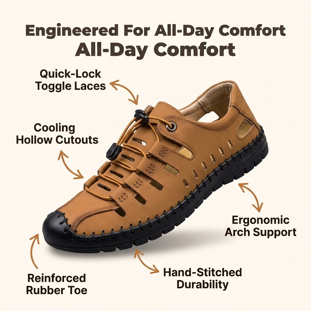 Casual Leather Sandals — Cool Summer Comfort Without Heavy Shoes