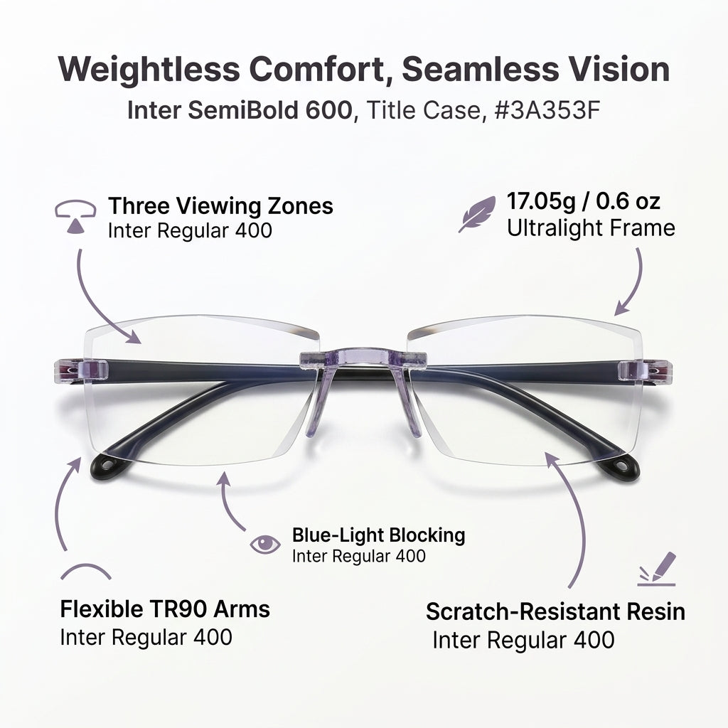 Ultralight Progressive Reading Glasses — Clearer Reading Without Heavy Frames