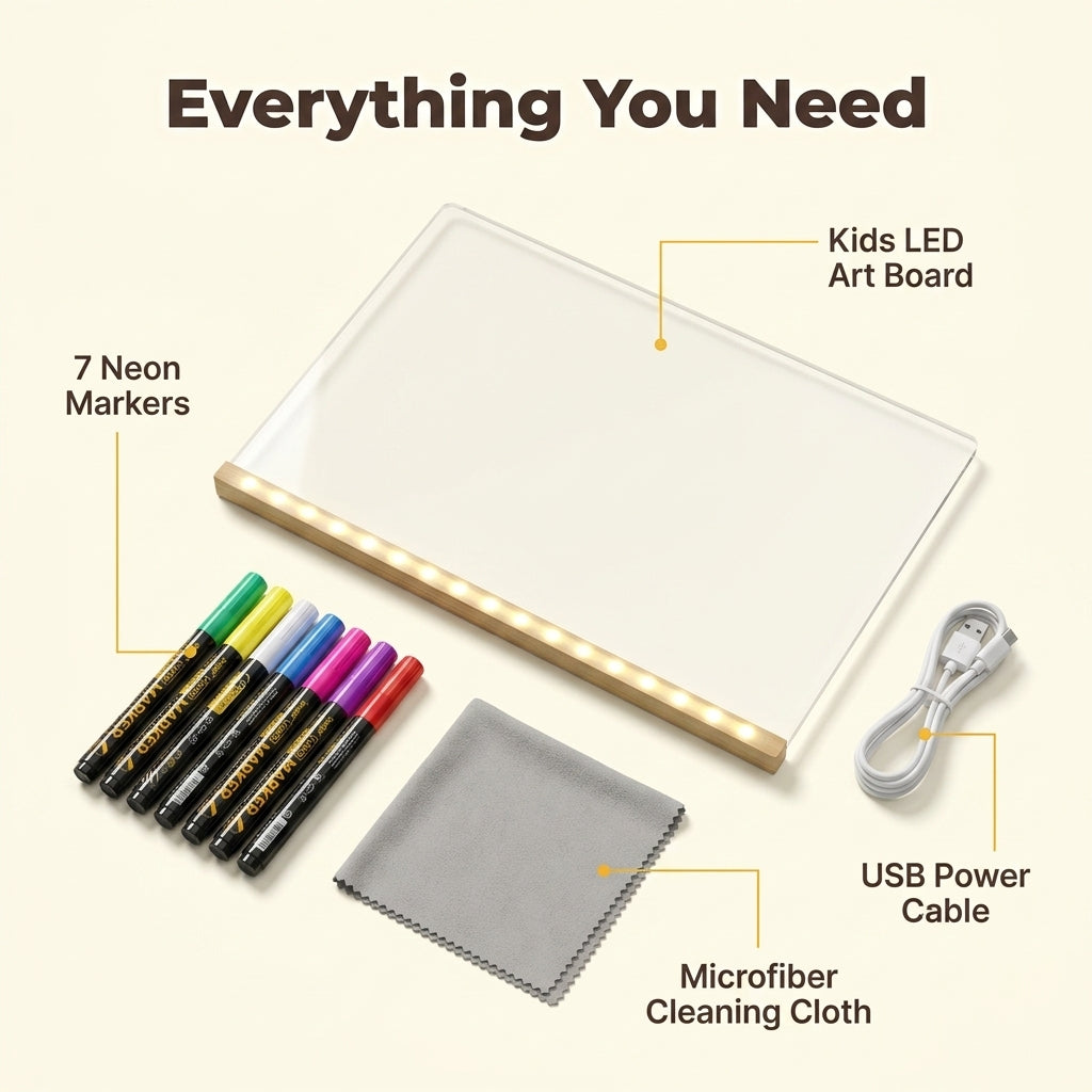 LED Glow Drawing Board — Creative Light-Up Fun Without Messy Paint