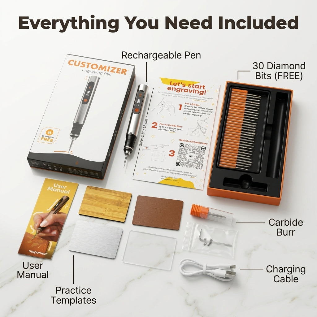 Cordless Engraving Pen — Personalise Everyday Items Without Bulky Engraving Tools