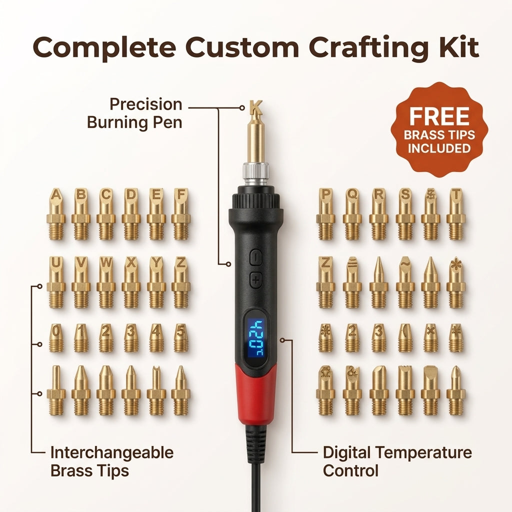 Wood Burning Craft Pen Kit — Personalized Crafting Without Uneven Burn Marks
