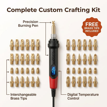 Wood Burning Craft Pen Kit — Personalized Crafting Without Uneven Burn Marks