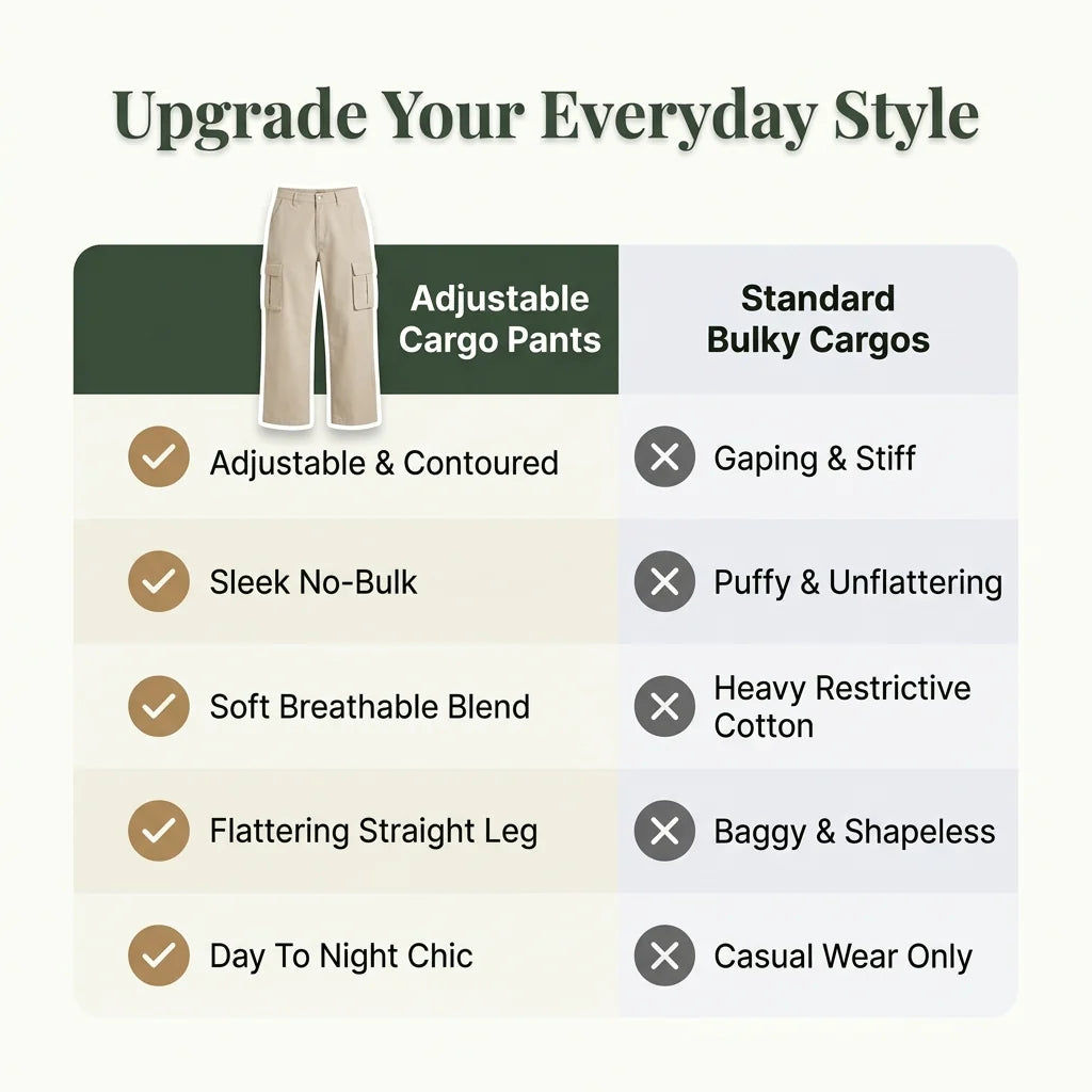 Adjustable Cargo Pants — Flattering Comfort That Shapes Your Figure Instantly
