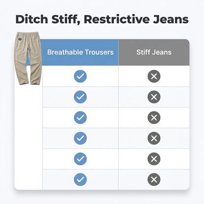 Breathable Straight-Leg Trousers For Men