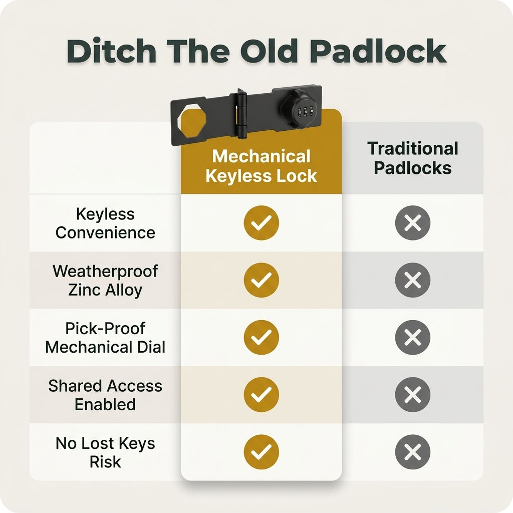 Heavy-Duty Combination Gate Lock — Secure Outdoor Spaces Without Keys