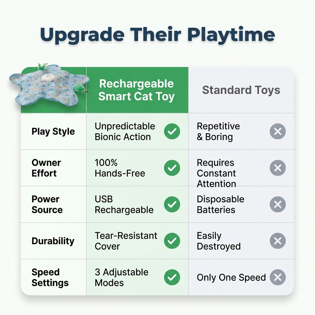 Automatic Interactive Cat Toy — Keep Indoor Cats Active Without Constantly Entertaining Them Yourself