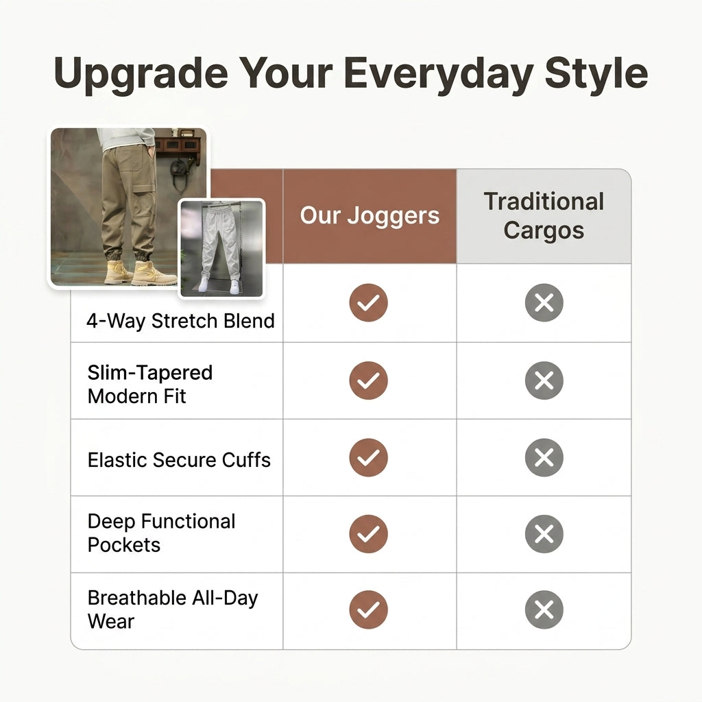 Stretch Cargo Joggers — Streetwear Style Without Stiff Pants