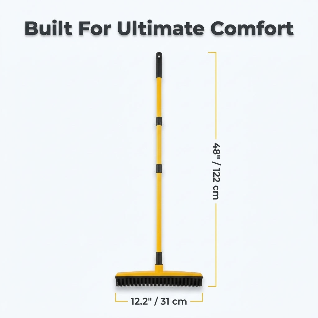 Pet Hair Removal Broom — Lift Stubborn Fur Without Vacuums, Sticky Rollers, Or Endless Sweeping