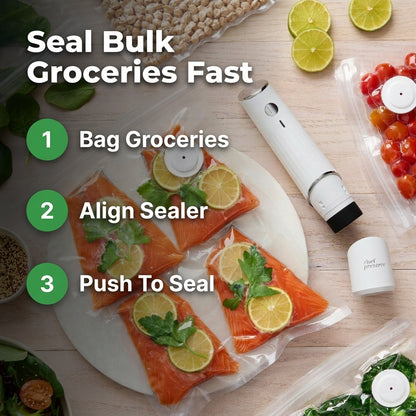 Compact Vacuum Food Sealer — Keep Food Fresh Without Bulky Storage Containers