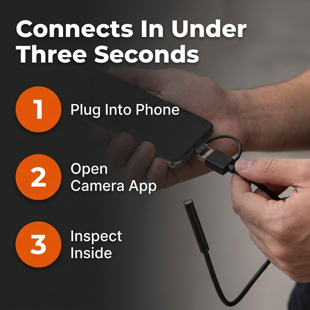 Waterproof Endoscope Camera — Inspect Tight Spaces Without Taking Things Apart