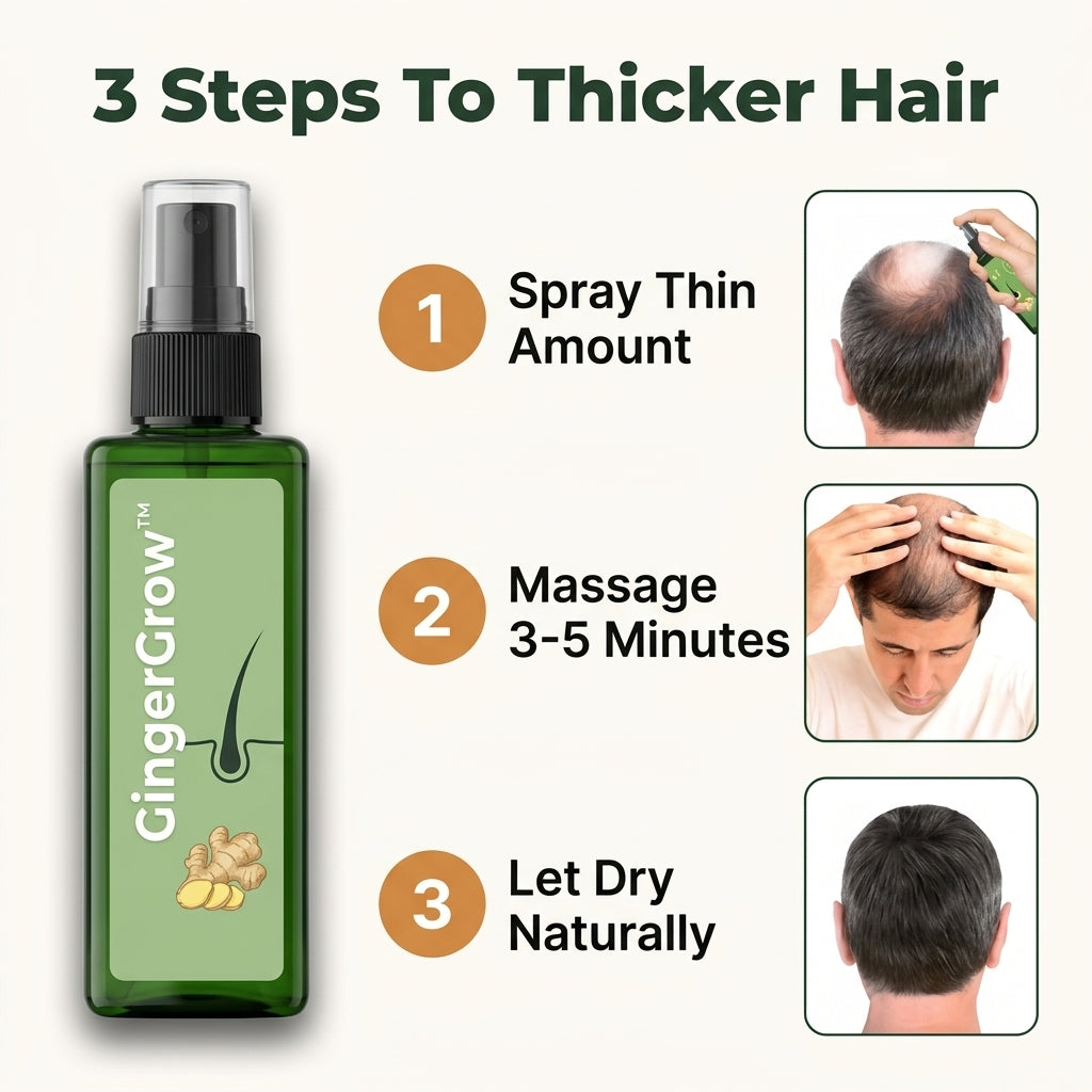 Ginger Hair & Scalp Spray — Support Fuller-Looking Hair Without Heavy, Greasy Treatments
