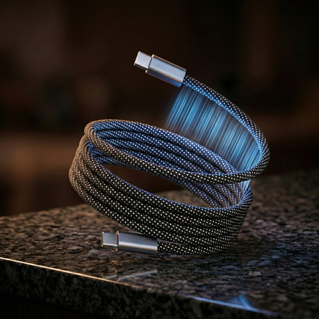 Magnetic Anti-Tangle Charging Cable — Fast Charging Without The Cable Clutter