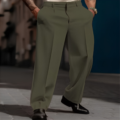 Men’s Pleated Wide-Leg Pants — Relaxed Style Without Tight, Restrictive Trousers